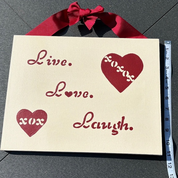 Live. Love. Laugh. Handmade Sign in Like New Condition - Picture 4 of 5